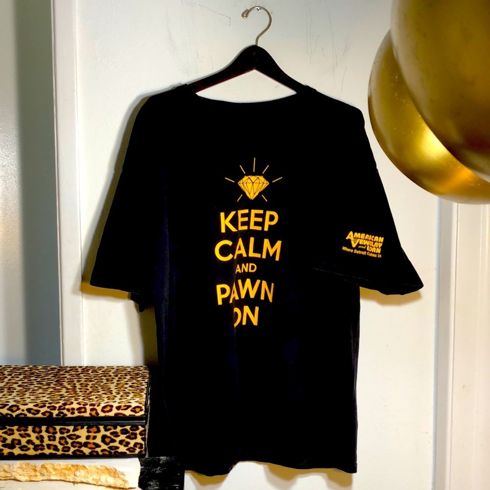 Vintage Men’s Keep Calm‎ Black T-Shirt XXL